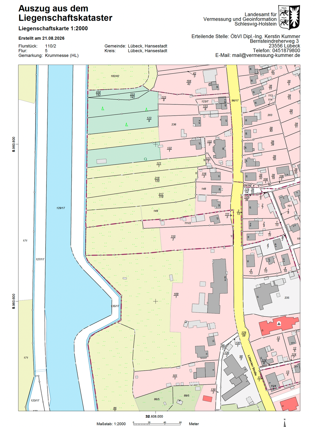 Lübecker Strasse 21 / nur Flurstück 110 / 2